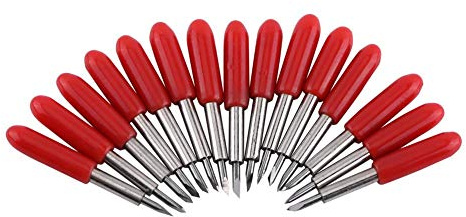 Cutter Blades, 15 Stück 45-Grad-Schneideplotterklinge für Plotter Cutter Red Cap
