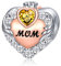 FOREVER QUEEN November Geburtsstein Mutter Charm Bead für Armband 925 Sterling Silber Liebe Herz Mum Charms Anhängerfür Armband, Beste Geburtstagsgeschenk für Mama mit Schmuckschatulle