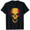 Camiseta Calavera con Bandera de España Cráneo Camiseta
