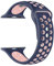 EWENYS Sportarmband aus Doppelten Stifte kompatibel mit Apple Watch Series 9 8 7 41mm, Series 6 5 4 SE 40mm, Series 3 2 1 38mm Silikon Nike Sport Uhr Armband (Blau Rosa)