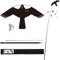 Laptony Bird Scarer Flying Kite Crops Farm Protector Bird Hawk Flying Kite mit 4 m Teleskopstange (Stil E)