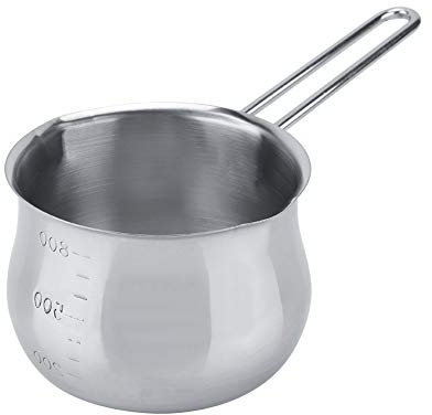 EVTSCAN Olla de leche de acero inoxidable, Mini olla de leche, Mantequilla, Chocolate, Derretidor de queso, Olla para hornear, para cocinar en la cocina