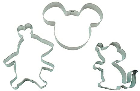 BekkiB 2383-3er Set Mäuschen - Ausstecherset mit Maus und Mauskopf - Pflegeleicht & spülmaschinengeeignet