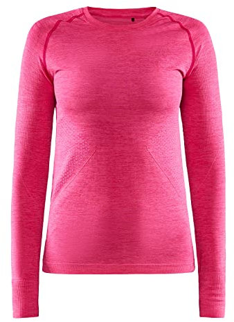 Craft CORE Dry Active Comfort LS | Sportshirt Damen XS | Fame | Baselayer Funktionsshirt Damen mit effizientem Feuchtigkeitstransport | Hält warm | Mit Bodymapping Technologie