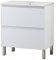 Baikal Conjunto Mueble de Baño con Lavabo, Mueble con Patas, en Varios Acabados, Melamina 16, Sin Espejo. Puerta + Cajón 80 cm Blanco, 280034892, 80 X 46 X 82 cm
