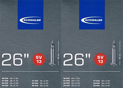 2X Schwalbe SV 13 Schlauch 26' 559 Ventil: Französisch Sclaverand SV13