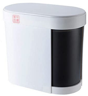 3 in 1 Wet and Dry Sorted Waste Bin Press Opening Garbage Can with Lid Food Waste Storage Can Tea-draining Emptying Waste Bin (B)