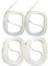 SNORS 2 paia di lacci cerati, rotondi e piatti, 18 colori, 45-150 cm, resistenti agli strappi, stabili, in cotone, per lavoro, scarpe in pelle, stivali, bianco, 130cm FLACH 5mm