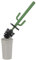 Inbagno Scopino per WC Cactus, Colore Grigio, da appoggio in plastica con ciuffo in setole Nere, Completo di portascopino