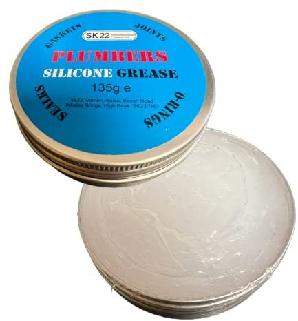 PURE PLUMBERS SILICONE GREASE O-Rings, Seals, Waterproofing, Gaskets, 135g Tin
