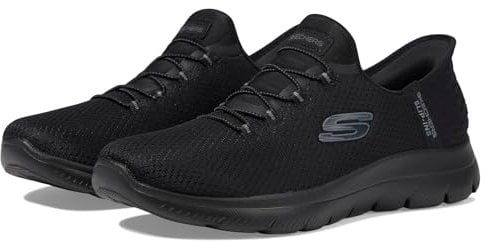 Skechers Femme Summits Diamond Dream Chaussures de Loisirs, Black Mesh/Gunmetal Trim, 39 EU