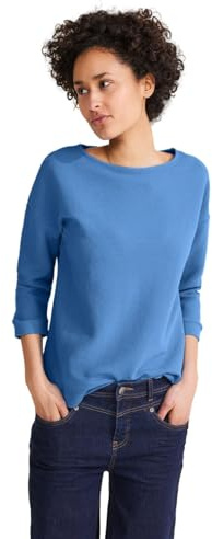 Street One Damen T-Shirt 3/4 Arm, Light Spring Blue, 38