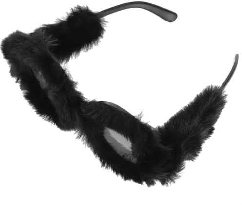 PRETYZOOM Kreative Plüsch Sonnenbrille Für Partys Lustige Runde Rahmen Bequem Zu Tragen Uv-schutz Foto-requisiten Für Festlichkeiten Und Feiern