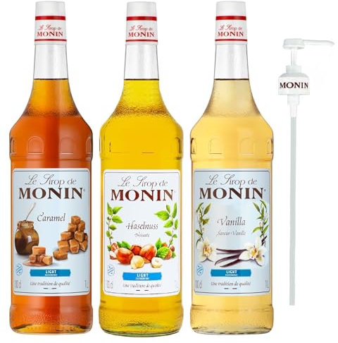 Monin Light Mix 3x1l mit Pumpe