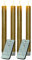 Stabkerzen LED mit Timer GOLD 4 Stück GOLD indoor - 6 Stunden - ECHTWACHS 23cm Höhe für Kerzen 2,2cm Durchmesser 2 AAA Batterien notwendig LED Stabkerzen flackernde Flamme bewegliche Flamme Licht