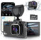 Dash Cam Front and Rear with 32GB Card, 4K/1080P Full HD Dashcam for Cars, Built-in WiFi, GPS, 170°Wide Angle, G-Sensor, Night Vision, Loop Recording, APP Control, Max 512GB