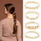 Mabor 4pcs Gold Haargummi Armband，Dünnes Elastisches Süßes Haargummi Damen Geeignet für Zöpfe Pferdeschwänze Dekorative Ausgefallene Hair Ties Elastisches Armband Goldener Haarschmuck