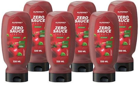 Superset Nutrition | Tasty Zero Sauce (6x320ml) | Sauces zéro | Sauces zéro calorie ultra gourmandes - Ketchup