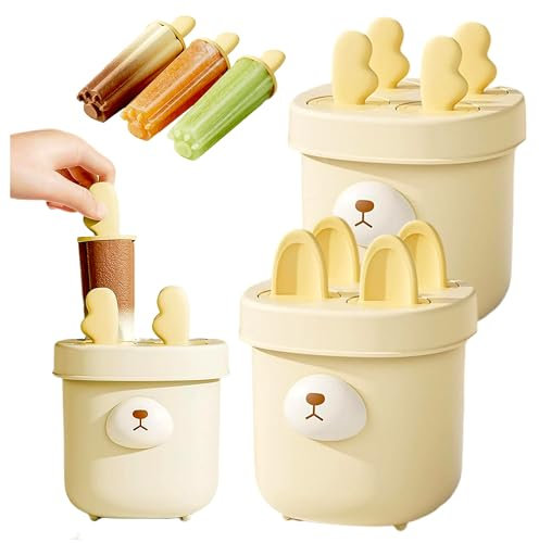 Counius Mini Moule a Glace,2 Pièces Moules à Glaces Popsicle Moules Réutilisable Moulle Esquimaux Popsicle Moules Moules à Glace Moule à Glace Moules Ice Cream En Forme,Moules à Popsicle