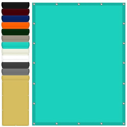 Garten überdachung 9 x 10 m Wasserdicht Sonnensegel Balkon Reißfest UV-Schutz nach Mass Polyestergewebe Mit Seil Schattenspender für Außenbereich Patio, Himmelblau