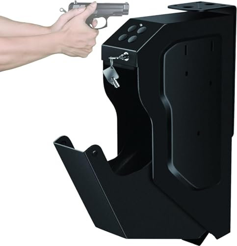 Tragbare Pistole Waffenschrank, Schlüsseltresor Schlüsselsafe, Safe Waffen Tresor Kurzwaffe Tresor Mit Ersatzschlüsseln Waffensafe, Möbeltresor Tresor Kinder Für Money Gun Passwordlock