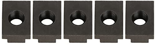 Packung mit 5 T-Nutmuttern mit schwarzem Oxid-Finish, Gewinde Werkzeugmaschinen, T-Nutmuttern mit Schlitzgewinde