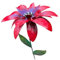 Milageto Eisen-Blumen-Gartenstecker, einfaches Tragen, einfache Installation, Blumenstecker, Gartenblumenstab für den Hinterhof, ROT