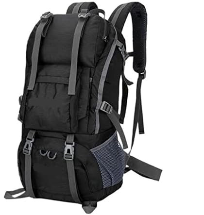 Wanderrucksack Reiserucksack 45L Trekking-Rucksack, Ultraleicht, Verpackbar, Faltbar, Wasserabweisend Trekkingrucksack(Black)