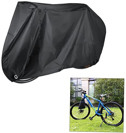 DRESSOOS Fahrradabdeckung wasserdicht 190T Nylon Regenschutz für Roller UV-geschützt Kratzfest Schnalle und elastischer Boden kompakte Aufbewahrung
