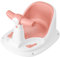 ALMAR Baby Asiento para el baño del bebe para ducha o bañera con forma de moto con ventosas silla antideslizante para niños asiento infantil de 6 a 24 meses en color blanco y rosa