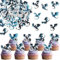 48 Stück Essbare Drache Tortendeko Waffelpapier Fantasie Cool Dragon Party Cupcake Toppers Essbare Dinosure Kuchen Deko für Drachen Thema Baby Dusche Geburtstag Party Kuchen Dekorationen