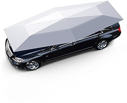 Halbautomatisches Carport-Auto-Schirmzelt, Autoabdeckung Halbautomatisches Autozelt, beweglicher Carport, zusammengeklappter tragbarer Autoschutz-Autoschirm