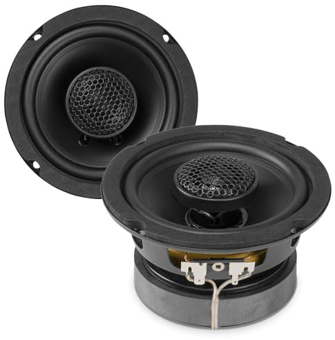 VONYX 2x WSC10 4-Inch Coaxial Speaker Drivers, 75W RMS, Replacement Midbass Speakers for Hi-Fi & Home Audio Systems, Silk Dome Tweeter, Durable Build, 8 Ohms