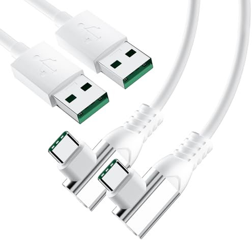 1.8 m USB C Cable for Oppo Reno12 F 11 Reno10 Pro 8 7 6 5G, Fast Charging 80 W Supervooc Charging Cable Type C 90 Degree for OPPO Find x6 x5 Pro Find N2 Flip N3 Oppo A80 A60 A79 Pad Realme 12 Pro 13