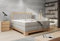 DomiMeble Kontinentalbett für das Schlafzimmer Boxspringbett 180x200cm Buche Natur Mit 7-Zonen-Matratze Und Kaltschaum-Topper-Komfortables Bett Mit Schwebenden Füßen Aus Massivholz Farbe Esche