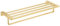 RYing Portasciugamani da Bagno, Portasciugamani da Parete 60CM in Acciaio Inox, Design Minimalista Quadrato, Adatto per Hotel e Casa, Cromo (Oro, 60cm)