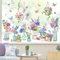 wondever Fenstersticker Blumen Frühling Fenster Aufkleber Hängende Pflanzen Garten Blumen Blau Fensterbilder Fensteraufkleber Anti-Kollision Doppelseitig Glasaufkleber Glas Deko