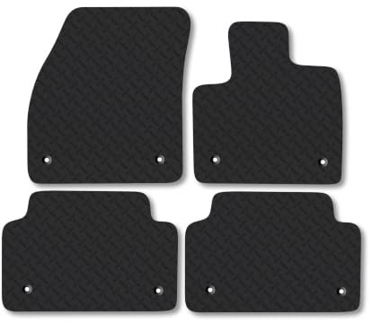 Jaguar E-Pace (2020-2024) 5mm Rubber Car Mats | Heavy Duty Rubber Tailored Fit Floor Mats Full Coverage Durable Waterproof Accessories Easy Clean Anti Slip Made in the UK