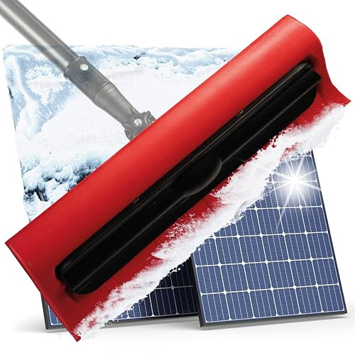 toolmacher Photovoltaik Schneeschieber [OHNE KRATZER] Schneeschaufel für Photovoltaik, Dachreinigung und Dachfenster - ohne Teleskopstange - Schneeschieber für PV - Dachschneeräumer - 5 Jahre GARANTIE