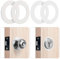 2pcs Door Knob Backing Plates Round Version, Door Reinforcement Handle Hole Cover Scar Plate Accessories Parts for Interior Filler Fixing Repair Backplates