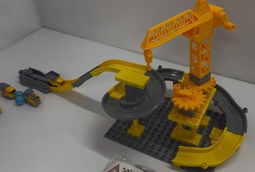 LTFIOON Grúa Juguetes para Niños, 55 Piezas Construcción Grúa Juguete Conjunto con Camión Grúa y Excavadora, Construcción Camión Vehículos de Juguete Cumpleaño Regalo para 3 4 5 6 7 8+ Años