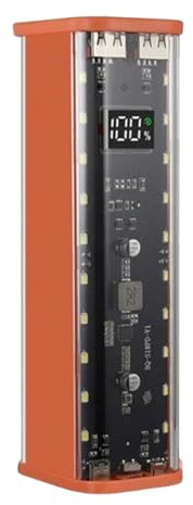 Mobile Ladekoffer Kein Schweißen, Keine Schweißantriebsschale, 22.5W schnelle Ladebatterien Ärmel, 2 USB -Anschlüsse transparente leichte Handy -Ladegerätehülle transparent