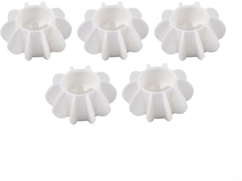 5 x Silikon-Wäschekugeln für Waschmaschinen, verhindert Knoten und Flecken (weiß)