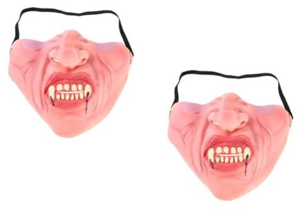 Healvian 2 Stück Halbe Gesichtsmaske Halbmasken-cosplay Lustige Halloween- Beängstigende Für Halloween Halbmaske