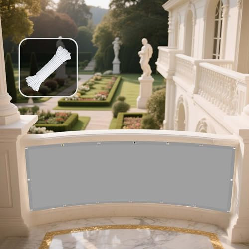 Voile d'ombrage Jardin 530 x 550 cm Résistant Aux UV Serres Filet Coupe-Vent avec Corde Libre Facile à Plier pour Patio Jardin Terrasse Extérieur Balcon, Gris Clair