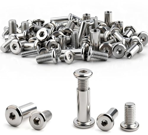 msymsyu Verbindungsschrauben 70 Stück Hülsenschrauben M3x5mm