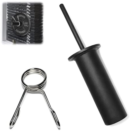 TayBong Weight Stack Pin Extender Pin for Weight Stack Machines - Gym Pin Extender with Spring Clip, Carbon Steel Loading Pin for Cable Machine Fitness & Home Gym Equipment