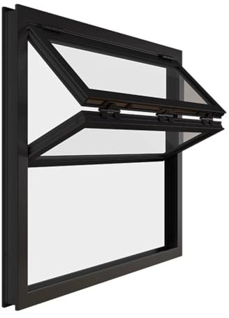 Fenster Für Den Kiosk, Aluminium-Doppelfenster, Falt-Schiebefenster (nach Oben Und Unten Faltbar), Flächenbündige Falt-Schiebefenster Für Cafés, Bäckereien Und Imbisse(WxH 16x16in/41x41cm)