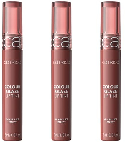Catrice Colour Glaze Lip Tint, Lipgloss, Nr. 020, Nude, Färbeeffekt, glänzend, strahlend frisch, farbintensiv, vegan, ohne Parabene, ohne Mikroplastikpartikel, Nanopartikel frei, 3er Pack (3x3ml)