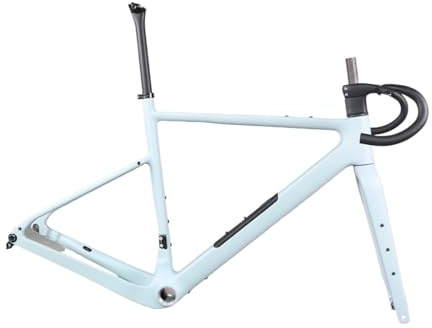 CHTKAGV GR201 Carbon Gravel Bike Rahmenset 700C x 47C UDH Hanger Vollständige interne Kabelführung Scheibenbremse Fahrradrahmen(Pt5455c,58cm)